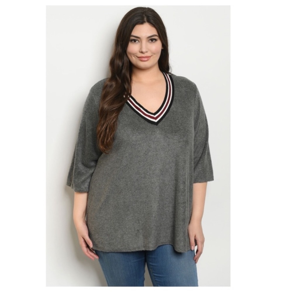 5 for $20 MIX N MATCH NWT Embellished Neckline Cozy Sweater Top